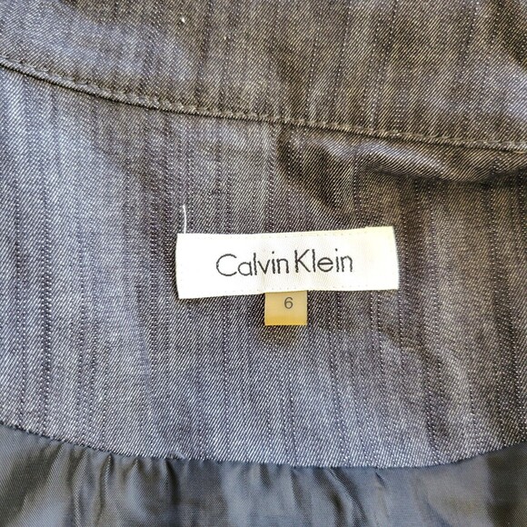Calvin Klein Womens's Utility Jacket Cinched belted Waist full zip Size 6 - Picture 5 of 12